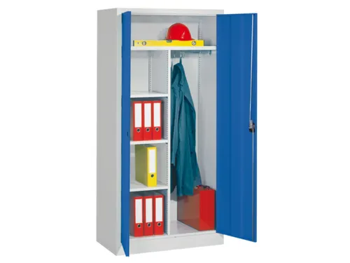 Dossier-/Kledingkast Hxbxd 1950x1000x400mm Ral7035 Front Ral7035