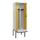 PBM-locker met bank,HxBxD 2120x600x815mm,2vak,vak B 300mm,draaigrendel