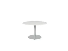 Linesto Vergadertafel Vaste Hoogte 120cm Rond Grijs 25mm Alu