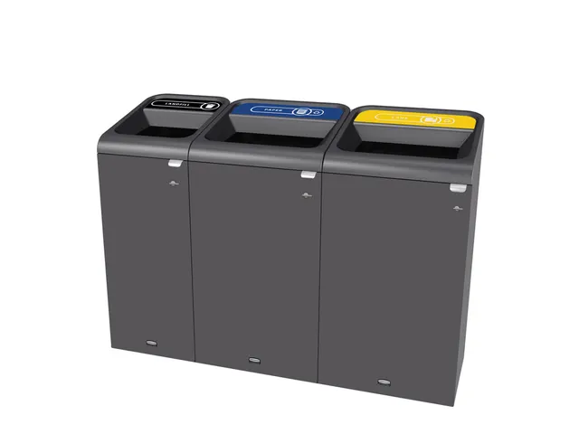 Configure Recyclingstation Landfill Engels 57 Liter Antraciet Zwart