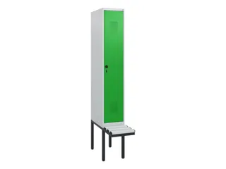 locker met bank,HxBxD 1950x300x815mm,1vak,vak B 300mm,draaigrendel - 2