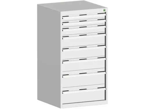 ladekast HxBxD 1200x650x650mm 8laden romp RAL7035 front RAL7035