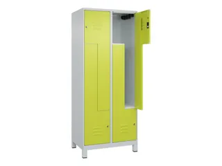 Z-garderobekast,HxBxD 1950x800x500mm,vak B 200/400mm,cil.-slot,voeten - 2