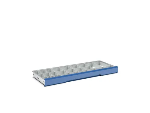 lade-indelingsset,44vakken,v. kast BxD 1300x550mm,PP,lichtgrijs