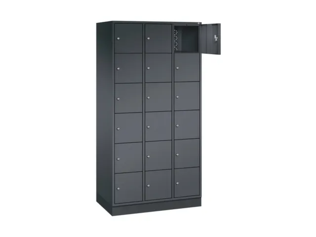 lockerkast,HxBxD 1950x920x500mm,3x6vakken,cil.-slot,sokkel