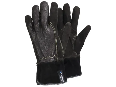 Tegera 32 hittebestendige lederen handschoenen, bruin/zwart, maat 11,
