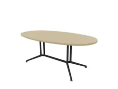 vergadertafel,HxBxD 740x2000x1100mm,ovaal,V-vormonderstel donkergrijs