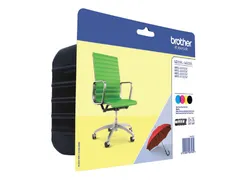 Inktcartridge Brother LC-229XLVALBP zwart + 3 kleuren HC