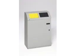 Afvalverzamelstation 2x50 liter Romp Inworpkleppen Geel/Antraciet