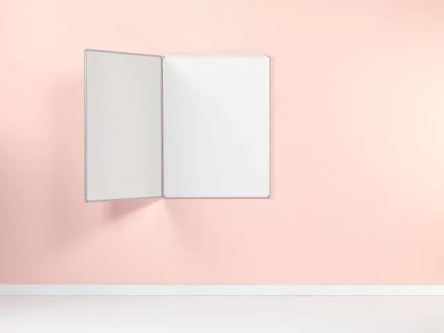 Smit Visual Drievlaksbord 90x120cm Emaille wit RC-10