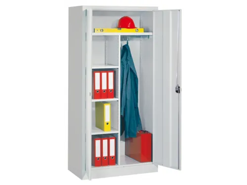 Dossier-/Kledingkast Hxbxd 1950x1000x400mm RAL7035