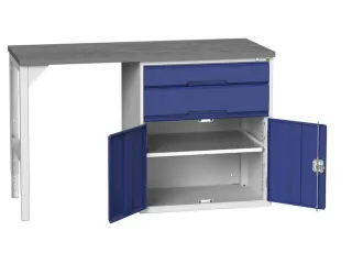 werkbank,HxBxD 930x1500x600mm,linoleumblad,2voeten/1container - 1