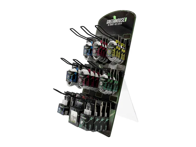 Kassadisplay Green Mouse telefoonaccessoires voor blisterverpakkingen