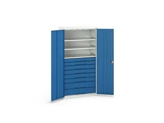 universele kast,HxBxD 2000x1050x550mm,3xStalen bodem,8lade(n) - 1