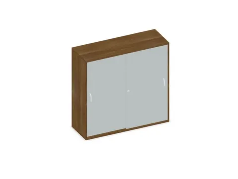 Schuifdeurkast 1150x1200x430mm Romp Noten Decor Front Lichtgrijs