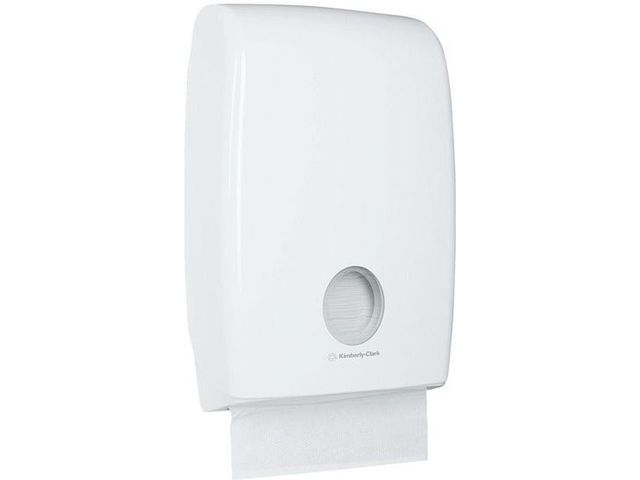 Aquarius U7023 handdoek dispenser Multifold wit | HanddoekDispensers.be