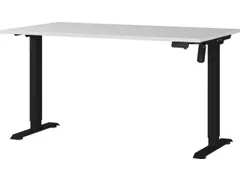 Elektrisch ihv bureau,HxBxD 710-1190x1400x800mm,blad lichtgrijs