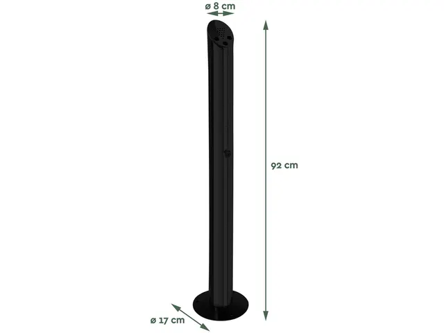 Cendrier colonne BRASQ AT300 inox noir