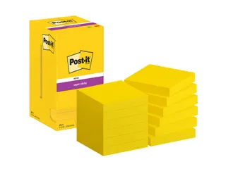 Memoblok Post-it 654 Super Sticky 76x76mm ultrageel 12 stuks - 2