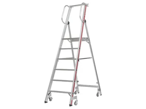 verrijdbare platformladder,bordes HxBxD 1180x440x400mm,5treden