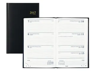 Agenda 2027 Brepols Saturnus Lima 7dagen/2pagina's zwart - 2