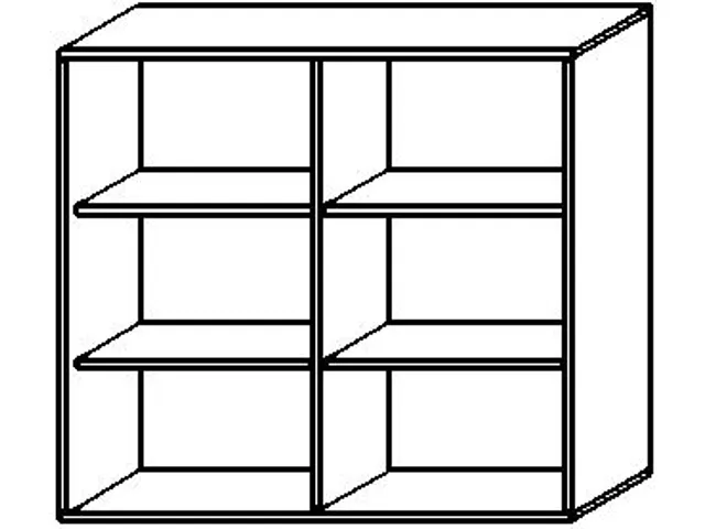 kantoorstelling,HxBxD 1150x1200x430mm,2xhouten vloer,decor romp