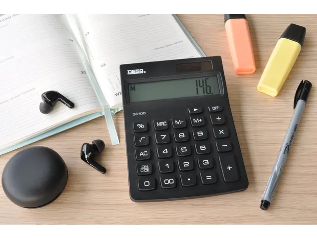 Rekenmachine Desq Compact zwart