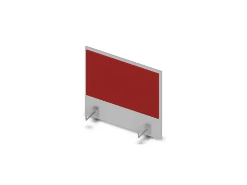 opzetpaneel bureau aanbouw zijkant MP-lichtgrijs BN4011-rood 600mm