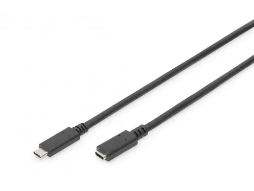 USB Type-C verlengkabel Type C St/Bu 2m 3A 480MB Versie 2.0 Zwart