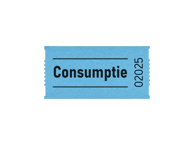 Consumptiebon Combicraft 57x30mm 2-zijdig 2x1000 stuks blauw