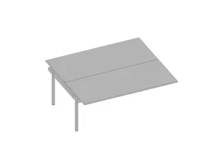aanbouwtafel,i.h.v.,v. benchtafel m. 4-voet,HxBxD 680-760x1800x1600mm - 1