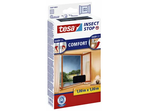 Insectenhor tesa Insect Stop COMFORT raam 1x1m antraciet