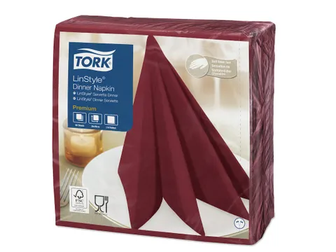 Tork 478855 Premium Linstyle Dinnerservet Bordeaux 600 Stuks