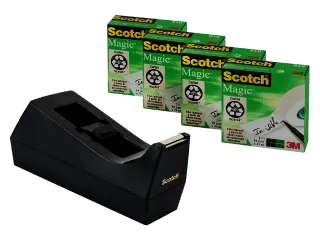 Plakbandhouder Scotch Met 4 Rollen Magic 810 19Mmx33M - 3