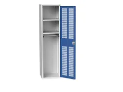 Lockerkast 2000x525x550mm 2 vakken, ventilatiedeur, RAL5010