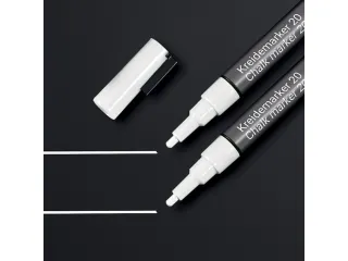 Krijtstift Sigel wit 2stuks ronde punt 1-2 mm - 1