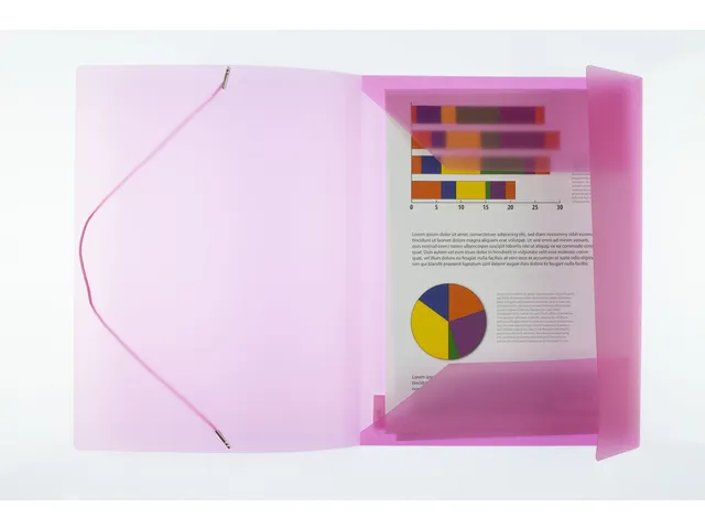 Elastomap Kangaro A4 PP transparant roze