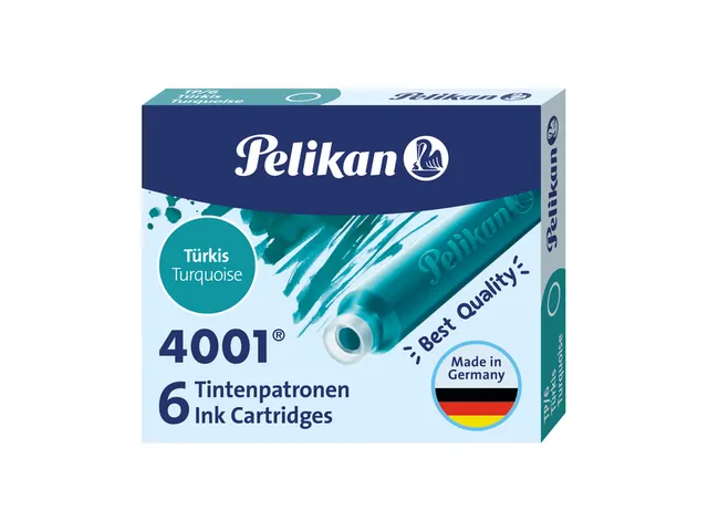 Inktpatroon Pelikan 4001 turquoise 6 stuks
