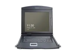 Modulaire console met 17-inch TFT 8-poorts KVM & touchpad QWERTY