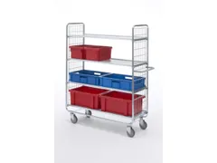 etagewagen,draagverm. 200kg,4etage(s),laadvl. LxB 750x425mm,houtetage