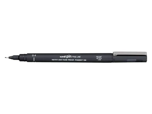 Fineliner Uni-ball Pin zwart 0.4mm