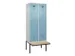 locker met bank,voor scheiding van kleding,HxBxD 2120x800x815mm,2vak