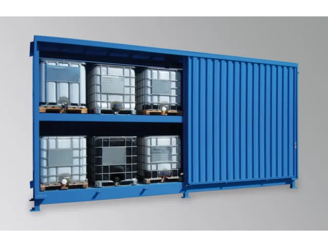 stellingcontainer v. gevaarlijke stoffen,max. 12xIBC,staand
