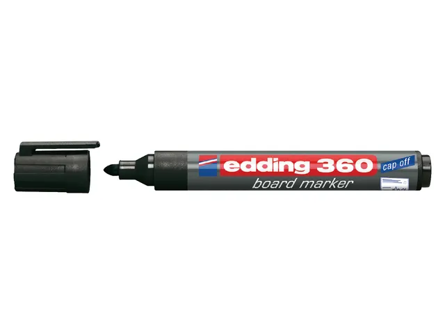 Whiteboardmarker edding 360 rond 1.5-3mm zwart blister