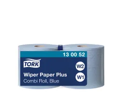 Poetsrol Tork W1 130052 2-laags 26cmx255m 2 Rollen blauw