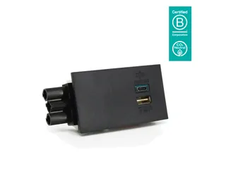 Lader USB type A+C 30W - 103 Zwart voor Bento desktop locker - 1