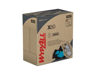 Poetsdoek WypAll X80 Powerclean 42,6x21,2cm 80vel pop-up blauw 8295 - 2