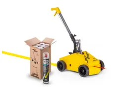 Vloermarkeringsset EXTRA PAINT XL met 6 x 0,75 l verfbussen, rood