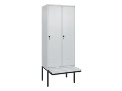 armoire vestiaire noir et blanc HxlxP 2120x800x815mm 2compart.