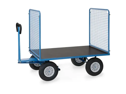 Handtrekwagen 6445P 750kg 1535x895mm draadgaas polyurethaan wielen